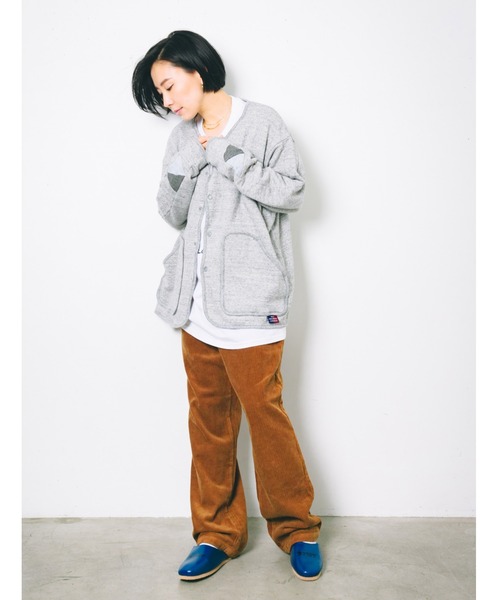 AlexanderLeeChang(アレキサンダーリーチャン)の「AlexanderLeeChang/アレキサンダーリーチャン BLC SWET SANKAKU CARDIGAN(カーディガン/ボレロ・メンズ・マスタード/ブラック/グレー・X-LARGE/MEDIUM/LARGE)」の10枚目の写真