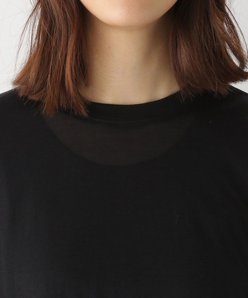 LEPSIM(レプシィム)の「シアーユルトップス 299616(Tシャツ/カットソー・レディース・ブラック/オフホワイト/ライトパープル・FREE)」の17枚目の写真