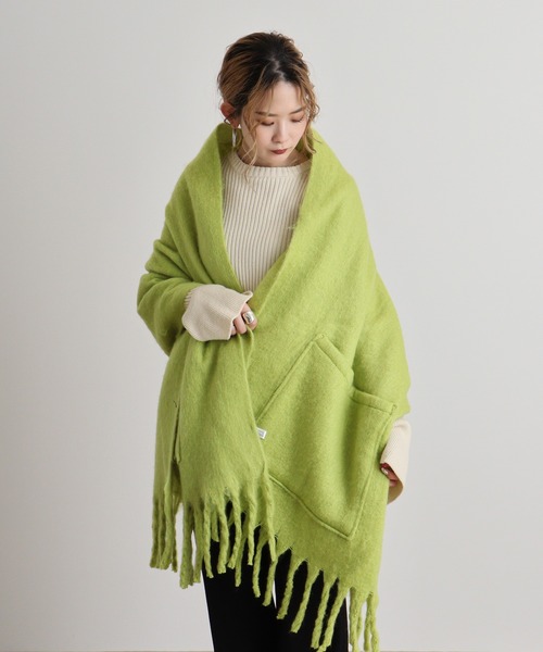 セール】jou jou lier ポケット付ブランケットストール