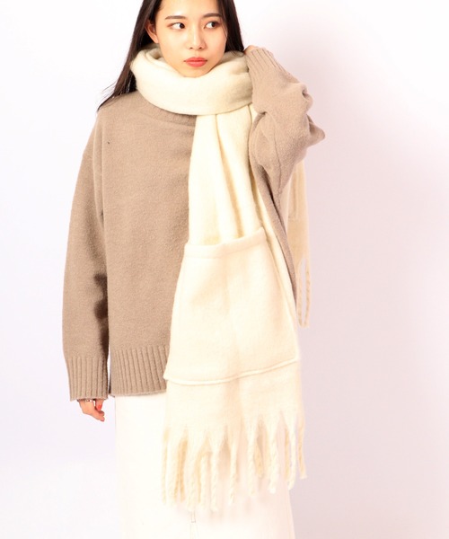 セール】jou jou lier ポケット付ブランケットストール