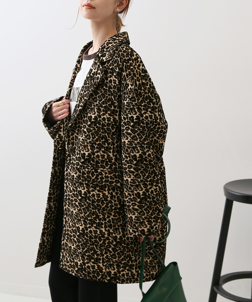 SLOBE IÉNA ヒョウ柄テーラードジャケット チェックビックジャケット（テーラードジャケット）｜SLOBE IENA