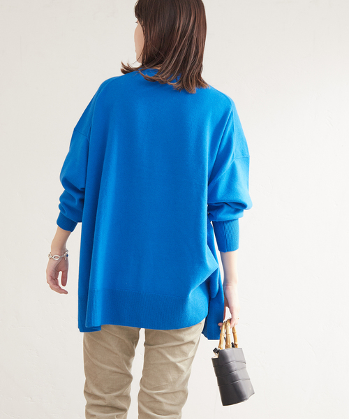 JOURNAL STANDARD（ジャーナルスタンダード）の「アンゴラブレンドクルーネックプルオーバー（ニット/セーター・レディース・ブラック系その他/ブラック/ブルー系その他・FREE）」の11枚目の写真