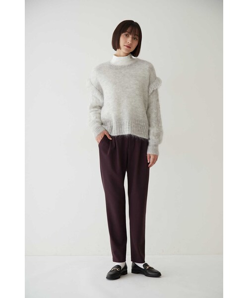 human woman（ヒューマンウーマン）の「◆バックスリットカットソー（Tシャツ/カットソー・レディース・ホワイト/ネイビー・MEDIUM）」の7枚目の写真