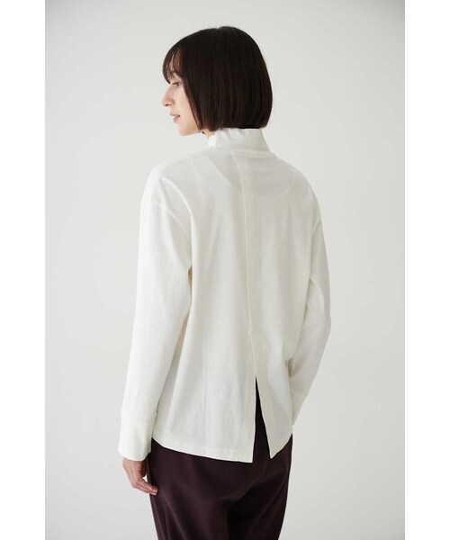human woman（ヒューマンウーマン）の「◆バックスリットカットソー（Tシャツ/カットソー・レディース・ホワイト/ネイビー・MEDIUM）」の9枚目の写真