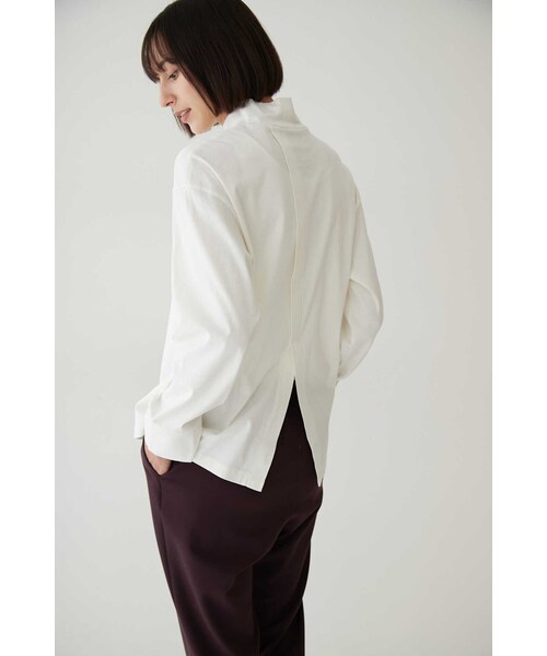 human woman（ヒューマンウーマン）の「◆バックスリットカットソー（Tシャツ/カットソー・レディース・ホワイト/ネイビー・MEDIUM）」の3枚目の写真