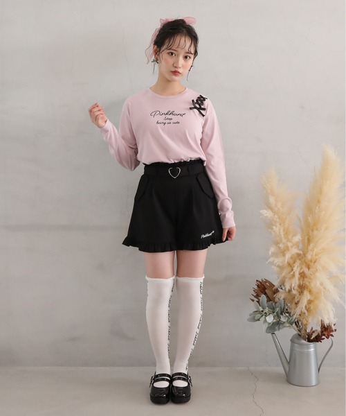 PINKHUNT（ピンクハント）の「PINKHUNT ロゴラインニーハイソックス 7290（ソックス/靴下・キッズ・ホワイト/ブラック/ネイビー・21-24cm/17-20）」の5枚目の写真