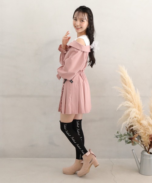 PINKHUNT（ピンクハント）の「PINKHUNT ロゴラインニーハイソックス 7290（ソックス/靴下・キッズ・ホワイト/ブラック/ネイビー・21-24cm/17-20）」の9枚目の写真