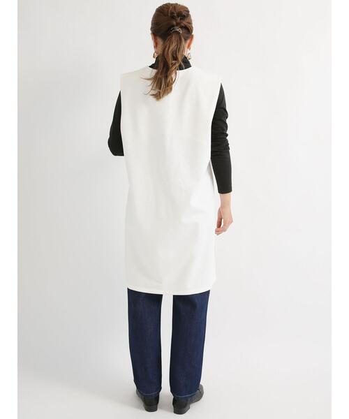 Lugnoncure（ルノンキュール）の「ポンチワンピース（ワンピース・レディース・ブラック/オフホワイト・ﾌﾘ-）」の6枚目の写真