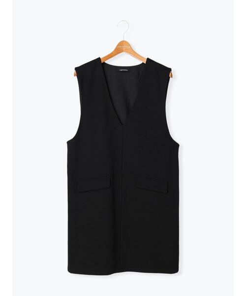 Lugnoncure（ルノンキュール）の「ポンチワンピース（ワンピース・レディース・ブラック/オフホワイト・ﾌﾘ-）」の10枚目の写真