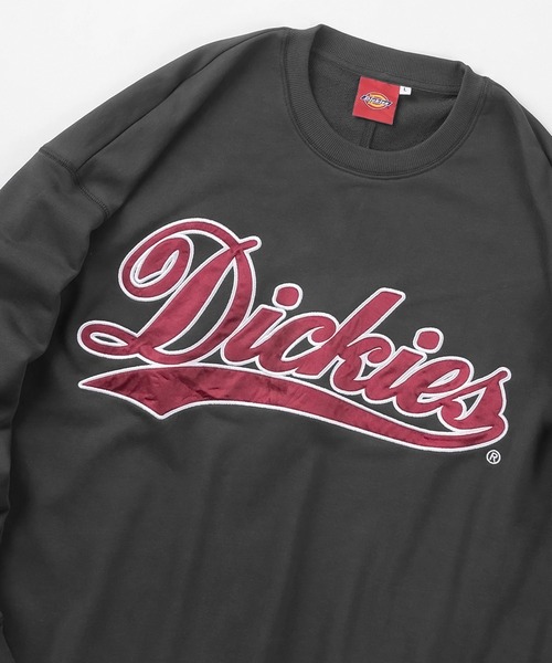 Dickies(ディッキーズ)の「【Dickies/ディッキーズ】サテンワッペン刺繍 ビッグカレッジロゴ スウェット/スタジアムロゴトレーナー/ビッグシルエット/裏毛(スウェット・メンズ・ホワイト/ネイビー/ブラウン/イエロー/ブルー/グリーン/オートミール/スミクロ・M/L/XL)」の3枚目の写真