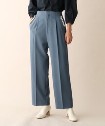 OPAQUE.CLIP | フェイクパール釦ストレートパンツ(その他パンツ)