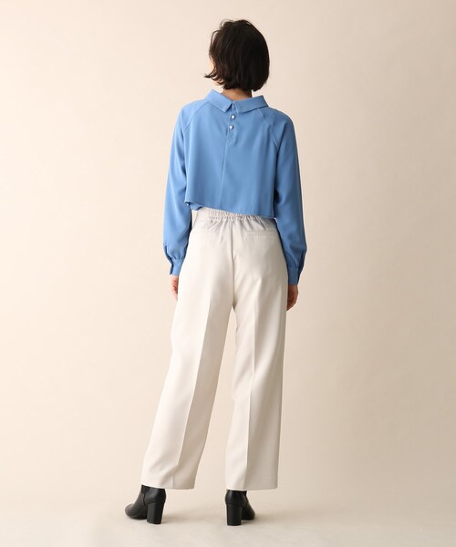 OPAQUE.CLIP（オペークドットクリップ）の「◆フェイクパール釦ストレートパンツ（その他パンツ・レディース・ブラック/オフホワイト/ブルー・38/36）」の21枚目の写真