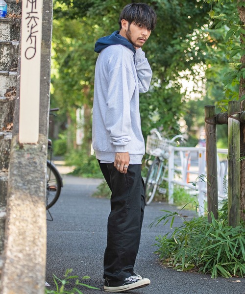SILVER BULLET(シルバーバレット)の「『SILVER BULLET SELECT AP/シルバーバレットセレクト』裏毛フェイクフードカレッジプルオーバー(Tシャツ/カットソー・メンズ・アッシュグレー/ネイビー/ゴールド/グリーン・L/M)」の6枚目の写真