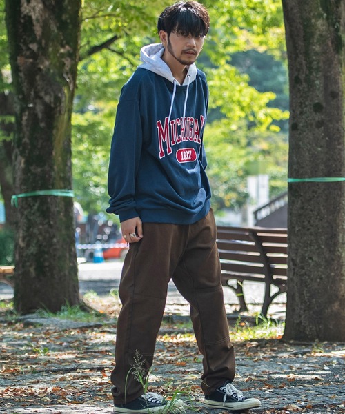 SILVER BULLET(シルバーバレット)の「『SILVER BULLET SELECT AP/シルバーバレットセレクト』裏毛フェイクフードカレッジプルオーバー(Tシャツ/カットソー・メンズ・アッシュグレー/ネイビー/ゴールド/グリーン・L/M)」の12枚目の写真