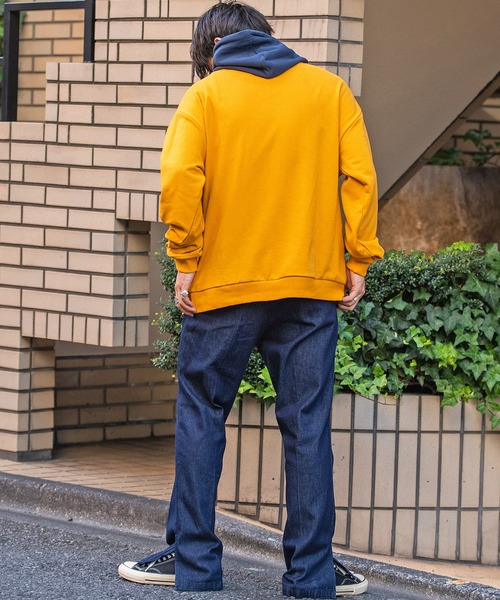SILVER BULLET(シルバーバレット)の「『SILVER BULLET SELECT AP/シルバーバレットセレクト』裏毛フェイクフードカレッジプルオーバー(Tシャツ/カットソー・メンズ・アッシュグレー/ネイビー/ゴールド/グリーン・L/M)」の14枚目の写真