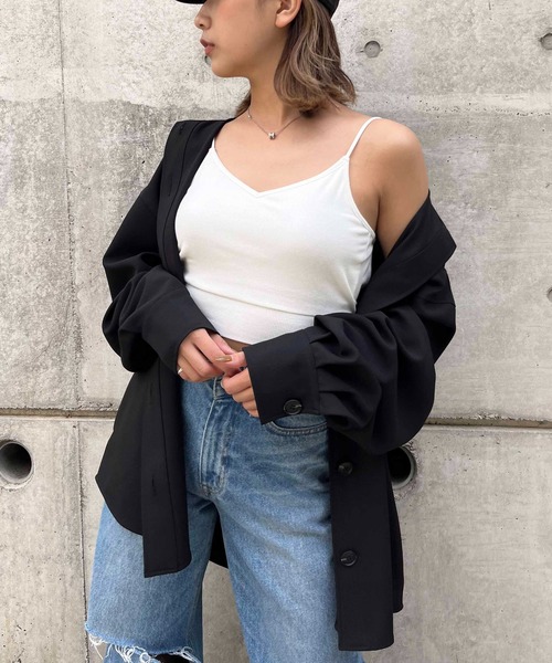 SPIRALGIRL(スパイラルガール)の「【盛れる】クロスラインビスチェ(キャミソール・レディース・ホワイト/ブラック・FREE)」の11枚目の写真