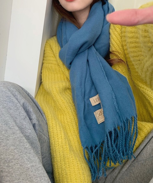 VitaFelice（ヴィータフェリーチェ）の「ざっくり編みボリュームカラーニット（ニット/セーター・レディース・イエロー/ブルー・FREE）」の10枚目の写真