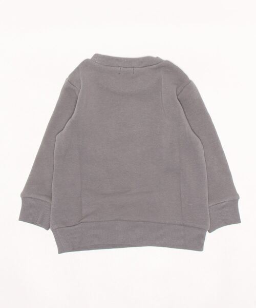 BeBe（ベベ）の「BeBe/マシュマロ裏毛ロゴ刺繍トレーナー(90~150cm)（スウェット・キッズ・グレー/オフホワイト・150/90/110/130/140/120/100）」の21枚目の写真