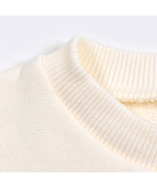 BeBe（ベベ）の「BeBe/マシュマロ裏毛ロゴ刺繍トレーナー(90~150cm)（スウェット・キッズ・グレー/オフホワイト・150/90/110/130/140/120/100）」の15枚目の写真