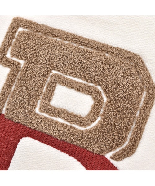 BeBe（ベベ）の「BeBe/マシュマロ裏毛ロゴ刺繍トレーナー(90~150cm)（スウェット・キッズ・グレー/オフホワイト・150/90/110/130/140/120/100）」の9枚目の写真