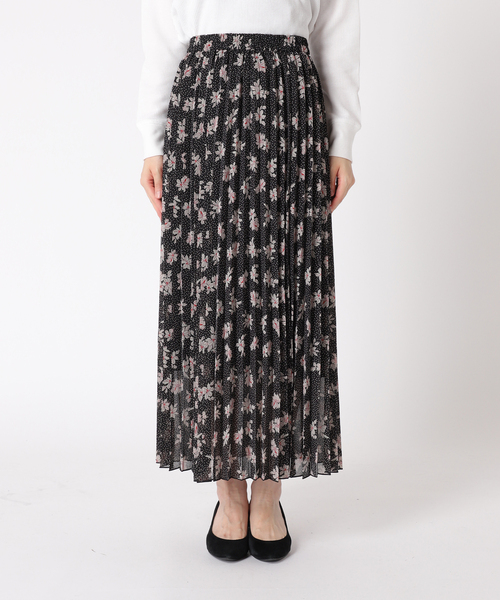 JOURNAL STANDARD relume(ジャーナルスタンダード レリューム)の「ドットフラワープリントプリーツスカート(スカート・レディース・ブラック/ネイビー・FREE)」の10枚目の写真