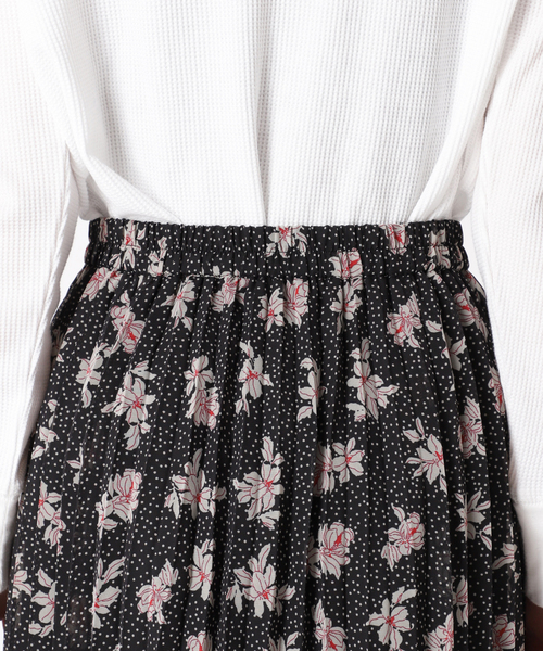 JOURNAL STANDARD relume(ジャーナルスタンダード レリューム)の「ドットフラワープリントプリーツスカート(スカート・レディース・ブラック/ネイビー・FREE)」の20枚目の写真