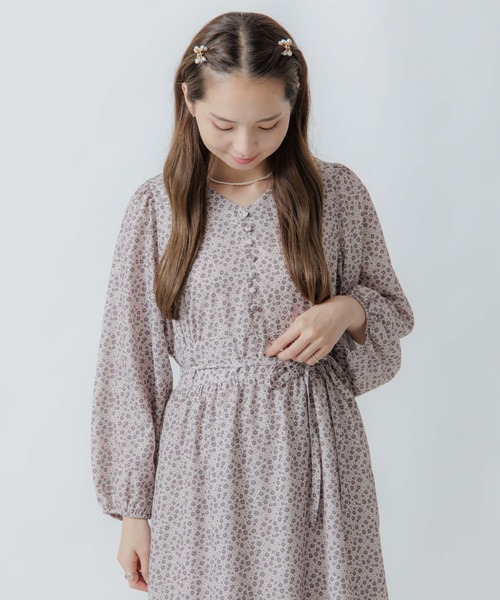 flower（フラワー）の「コルセットブルームワンピース（ワンピース・レディース・ベージュ/ブラウン・FREE）」の12枚目の写真