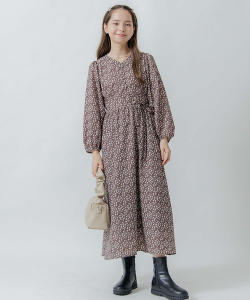 flower（フラワー）の「コルセットブルームワンピース（ワンピース・レディース・ベージュ/ブラウン・FREE）」の16枚目の写真