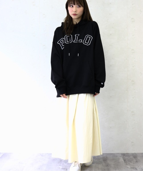 POLO BCS（ポロ ビーシーエス）の「POLO BCS/ポロ　ビーシーエス　T/C裏毛カレッジロゴプルパーカー（パーカー・メンズ・ホワイト/ブラック/ネイビー・MEDIUM/LARGE）」の15枚目の写真