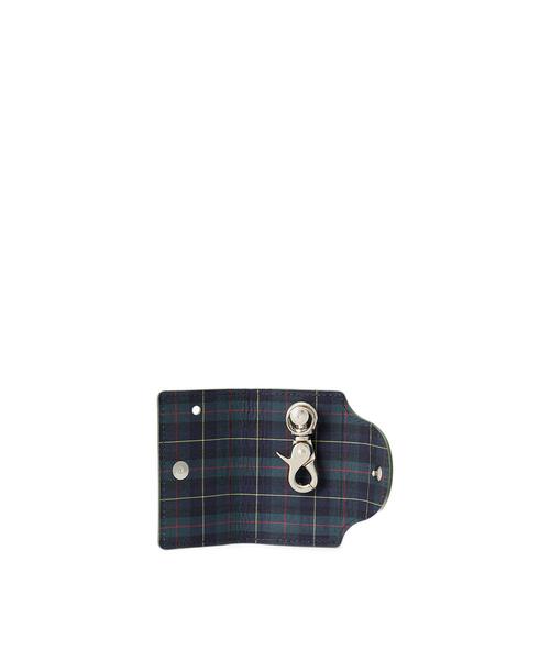定2万8080円◆箱＆紙袋付き◆RALPH LAUREN ◆キーケース◆茶×紫 レザー スマート キー ケース（キーケース/キーアクセサリー