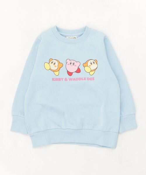 atmos pink(アトモスピンク)の「カービィ KIDS バリアスプリントトレーナー(スウェット・キッズ・ブラック/サックスブルー/オフホワイト・110/120/130/140/150)」の1枚目の写真