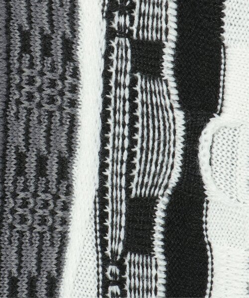 VENCEEXCHANGE（ヴァンスエクスチェンジ）の「クージーニットプルオーバー/ヴィンテージライク/3Dニット/ジャガードストライプ柄プルオーバーニット（ニット/セーター・メンズ・ネイビー/ブラック/ブラウン・M/L）」の10枚目の写真