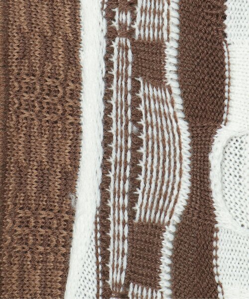 VENCEEXCHANGE（ヴァンスエクスチェンジ）の「クージーニットプルオーバー/ヴィンテージライク/3Dニット/ジャガードストライプ柄プルオーバーニット（ニット/セーター・メンズ・ネイビー/ブラック/ブラウン・M/L）」の12枚目の写真