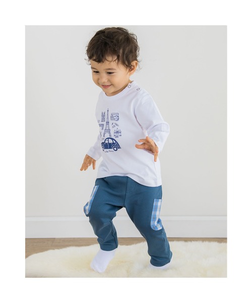 BeBe（ベベ）の「BeBe/BOYパリプリントTシャツパンツ2点セットベビー(80~90cm)（ロンパース・キッズ・グリーン系その他/ブルー系その他・90/80）」の15枚目の写真