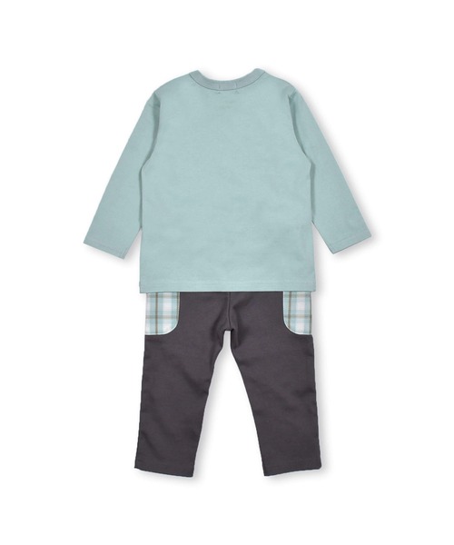 BeBe（ベベ）の「BeBe/BOYパリプリントTシャツパンツ2点セットベビー(80~90cm)（ロンパース・キッズ・グリーン系その他/ブルー系その他・90/80）」の6枚目の写真
