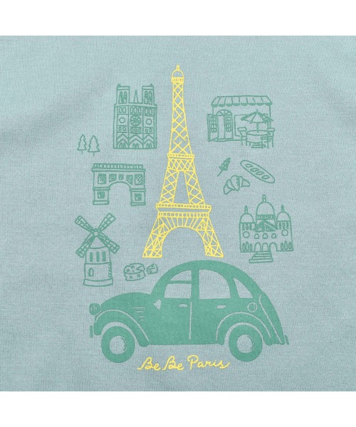 BeBe（ベベ）の「BeBe/BOYパリプリントTシャツパンツ2点セットベビー(80~90cm)（ロンパース・キッズ・グリーン系その他/ブルー系その他・90/80）」の9枚目の写真