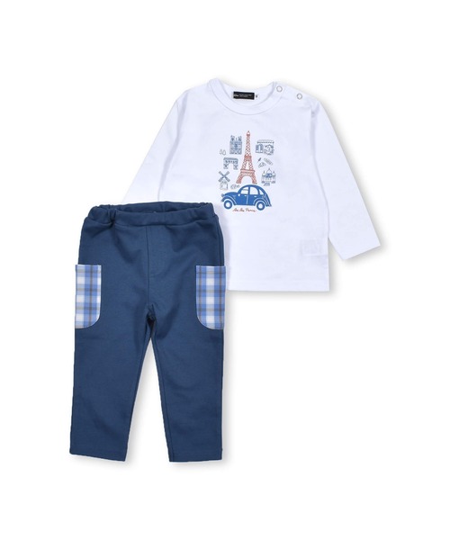 BeBe（ベベ）の「BeBe/BOYパリプリントTシャツパンツ2点セットベビー(80~90cm)（ロンパース・キッズ・グリーン系その他/ブルー系その他・90/80）」の13枚目の写真