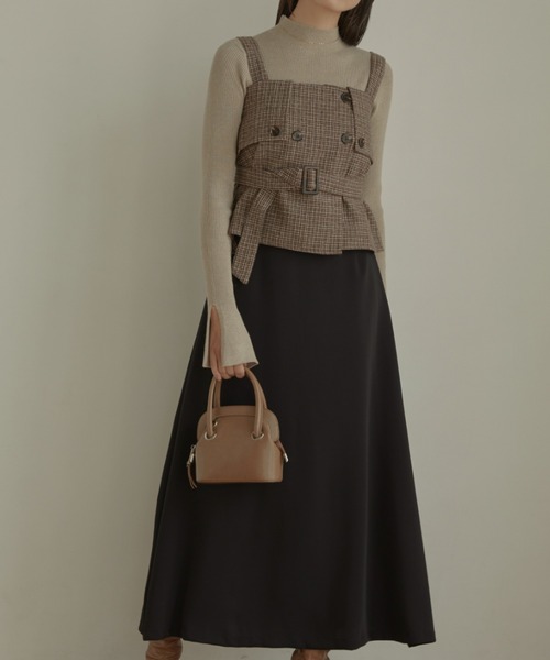 ACYM(アシーム)の「Check corset ビスチェ(その他トップス・レディース・ブラック/ブラウン・FREE)」の18枚目の写真