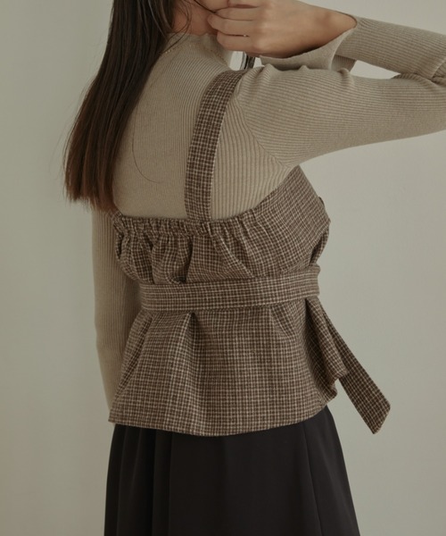 ACYM(アシーム)の「Check corset ビスチェ(その他トップス・レディース・ブラック/ブラウン・FREE)」の15枚目の写真