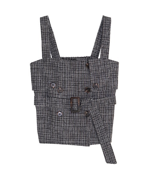 ACYM(アシーム)の「Check corset ビスチェ(その他トップス・レディース・ブラック/ブラウン・FREE)」の20枚目の写真