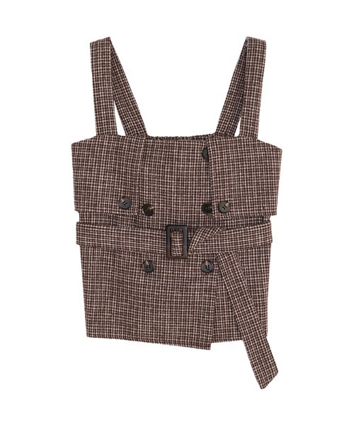 ACYM(アシーム)の「Check corset ビスチェ(その他トップス・レディース・ブラック/ブラウン・FREE)」の21枚目の写真