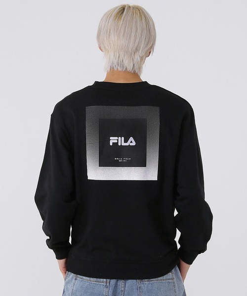 FILA(フィラ)★オーバーフィットトレーナー_2色_男女兼用 メンズ スウェット トレーナー トップス 長袖 シャツ FILA