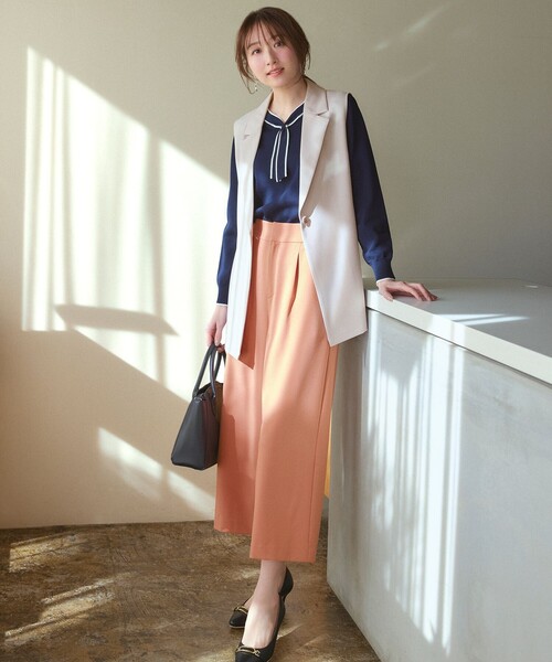 ANY SIS（エニィスィス）の「【洗える】バイカラーボウタイ ニット