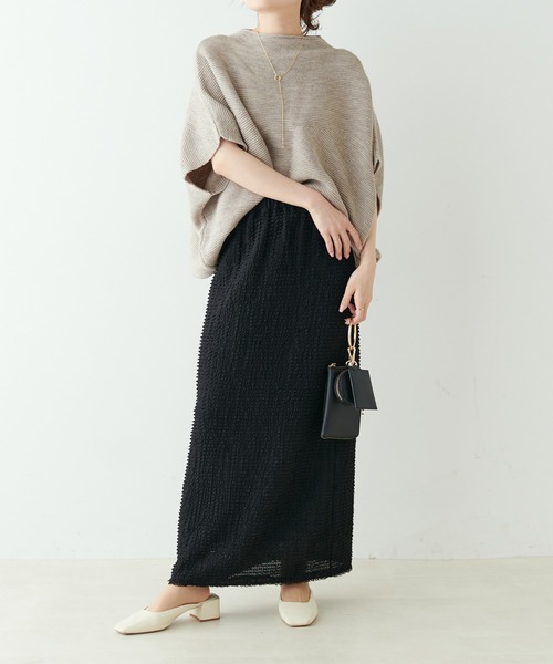 PUAL CE CIN（ピュアルセシン）の「3Dレーススカート（スカート・レディース・ブラック/オフホワイト・FREE）」の12枚目の写真