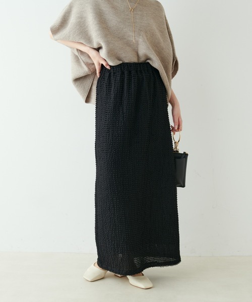 PUAL CE CIN（ピュアルセシン）の「3Dレーススカート（スカート・レディース・ブラック/オフホワイト・FREE）」の18枚目の写真