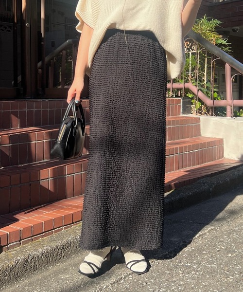 PUAL CE CIN（ピュアルセシン）の「3Dレーススカート（スカート・レディース・ブラック/オフホワイト・FREE）」の7枚目の写真