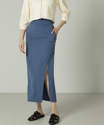 深スリットロングナロースカート