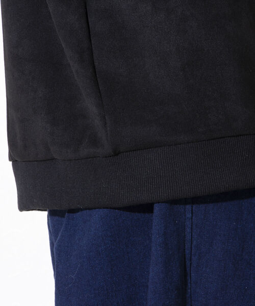 GLOSTER（グロスター）の「【GLOSTER/グロスター】スエード切り替えフットボールTシャツ ポンチ（Tシャツ/カットソー・メンズ・ベージュ/ブラック/アイボリー・M/L/XL）」の14枚目の写真