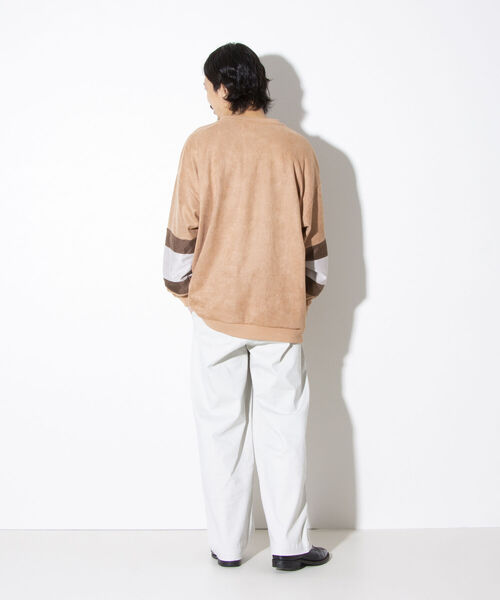 GLOSTER（グロスター）の「【GLOSTER/グロスター】スエード切り替えフットボールTシャツ ポンチ（Tシャツ/カットソー・メンズ・ベージュ/ブラック/アイボリー・M/L/XL）」の18枚目の写真