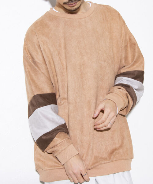 GLOSTER（グロスター）の「【GLOSTER/グロスター】スエード切り替えフットボールTシャツ ポンチ（Tシャツ/カットソー・メンズ・ベージュ/ブラック/アイボリー・M/L/XL）」の21枚目の写真